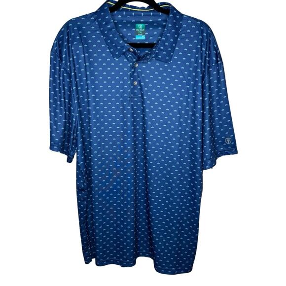 Pro Tour Golf Polo XXL Mens Blue Bus Short Sleeve Casual Active Resort Wear - Picture 1 of 12